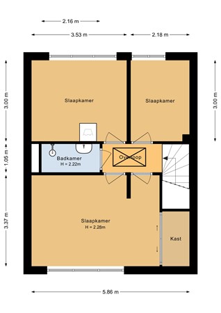 Floorplan - Zuiderzeelaan 47, 3752 TB Bunschoten-Spakenburg